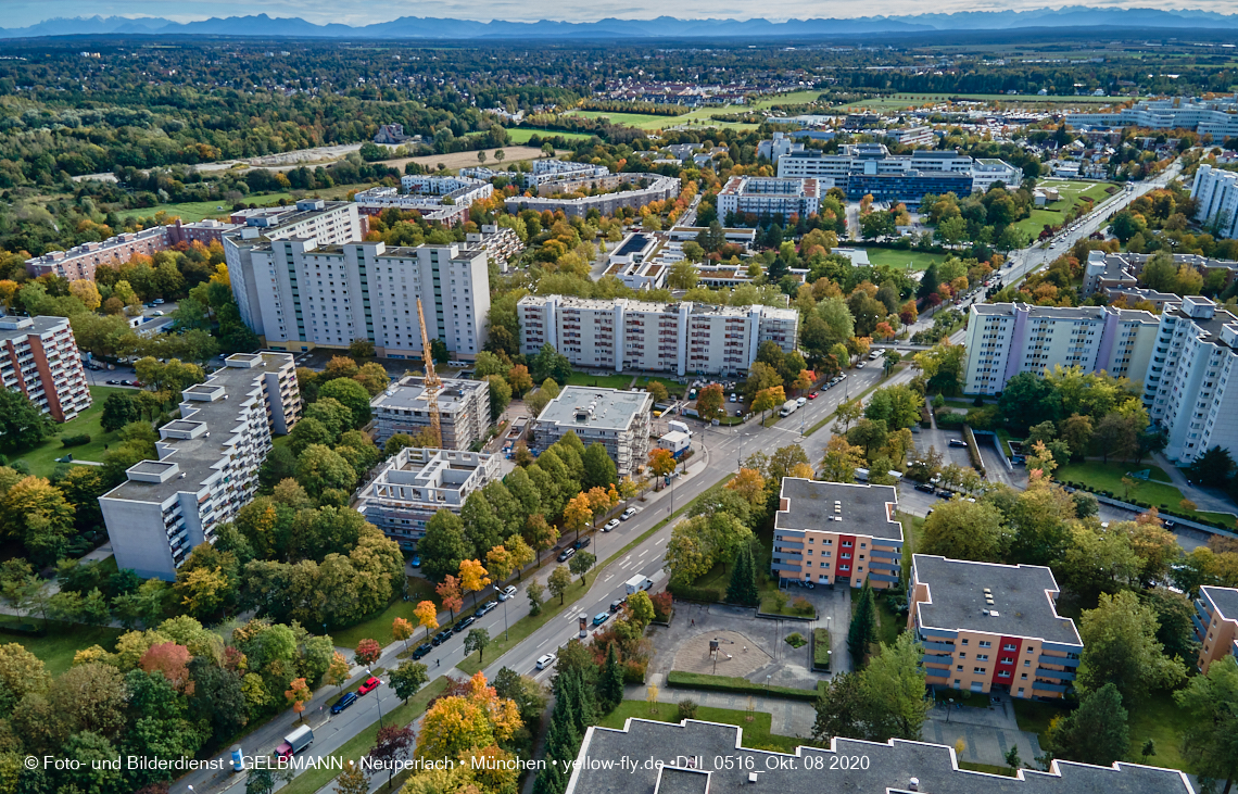 08.10.2020 - Aufstockungsbaustelle Oskar-Maria-Graf-Ring in Neuperlach